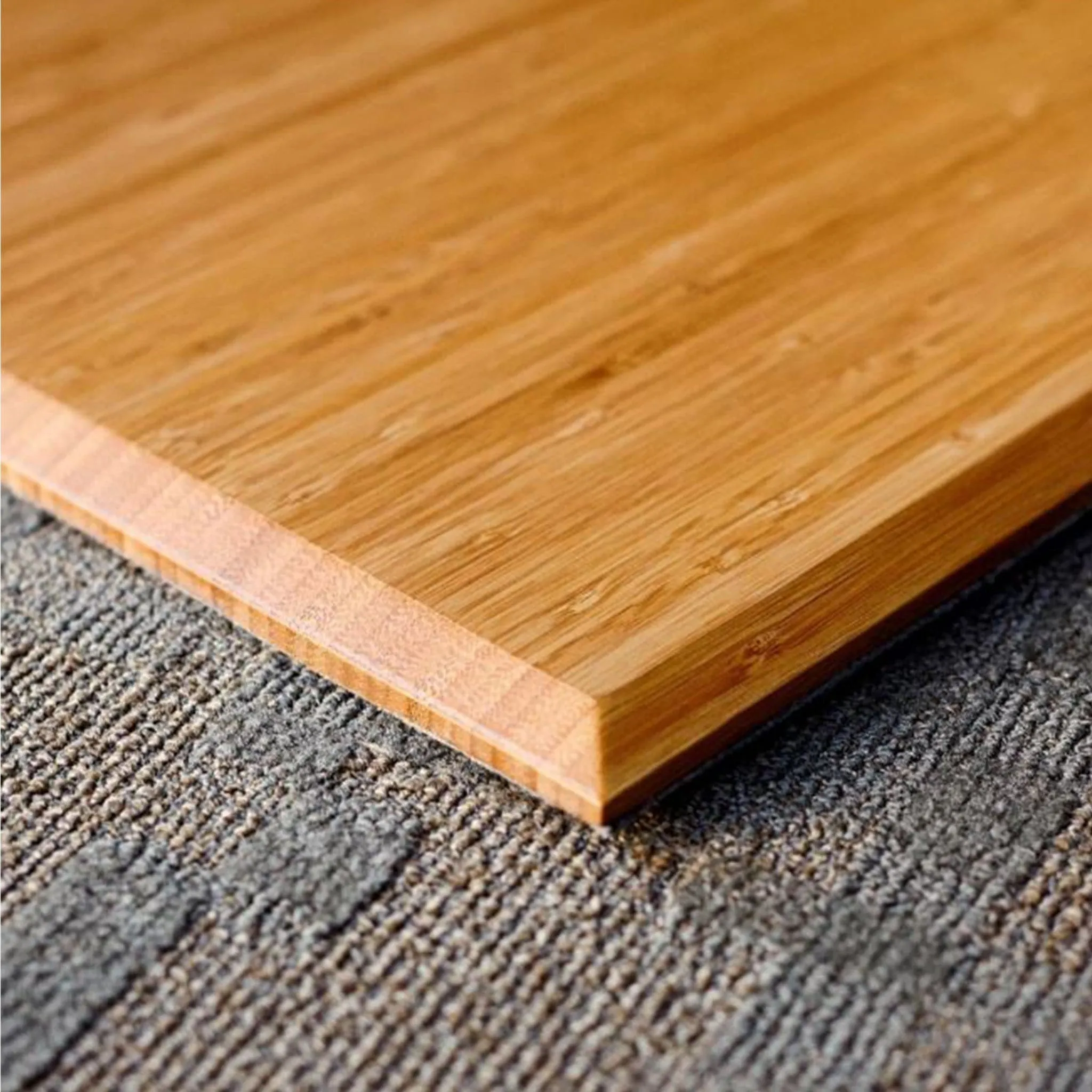 Plush Bamboo Chair Mat with lip