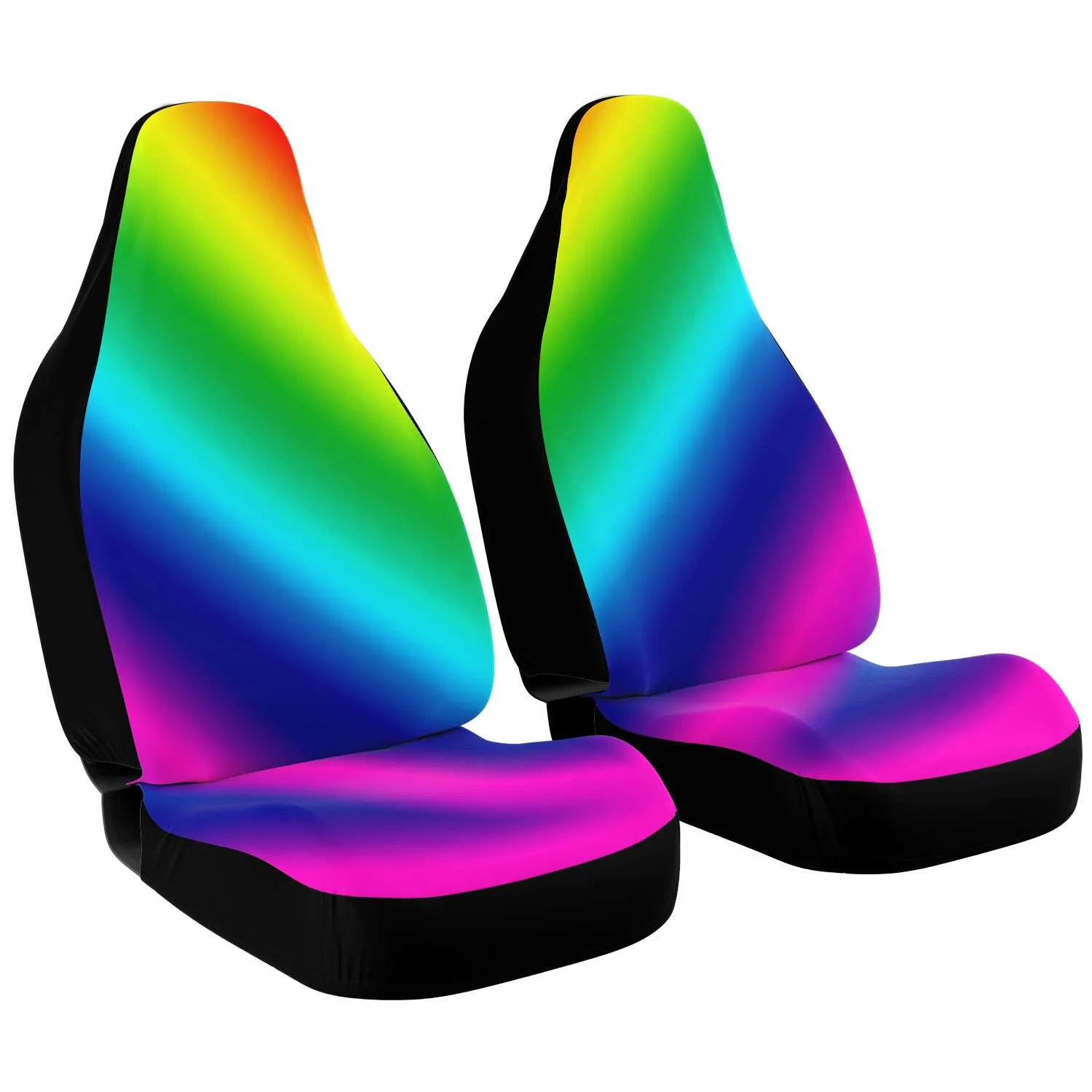 Rainbow Ombre Car Seat Covers, Gay Pride Rainbow Designer (2-Pack) Best Car Accessories