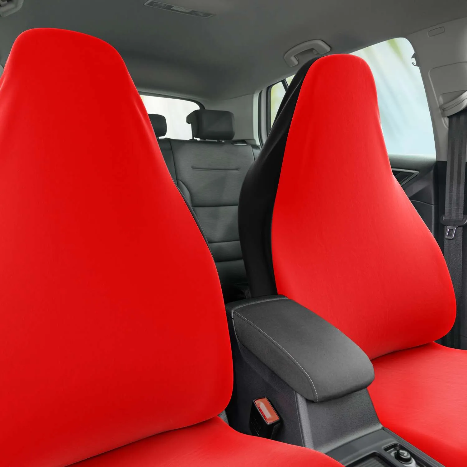 Red Car Seat Covers, Solid Red Colour Designer Bestselling Essential Premium Car Accessory