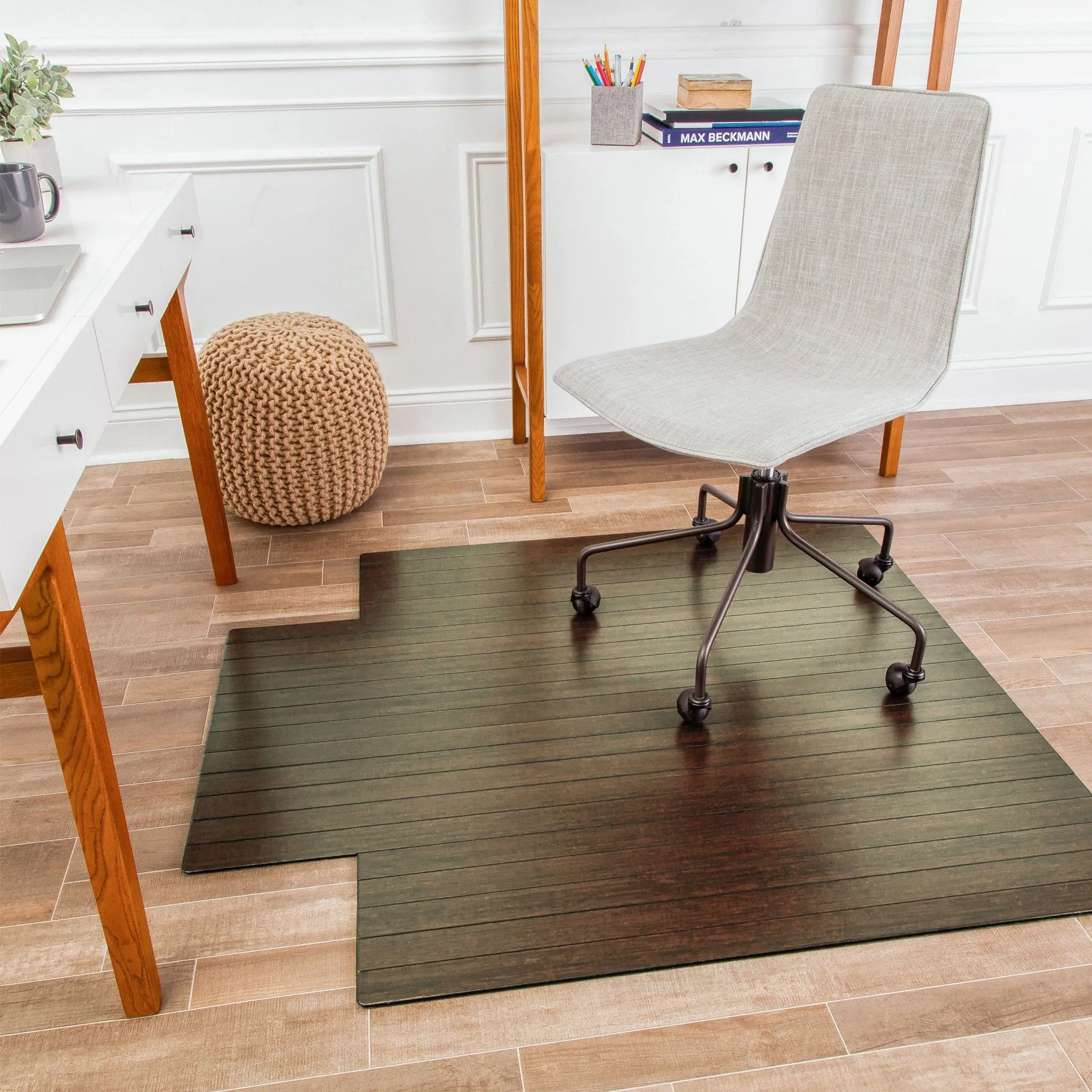 Standard Bamboo Chair Mat with lip