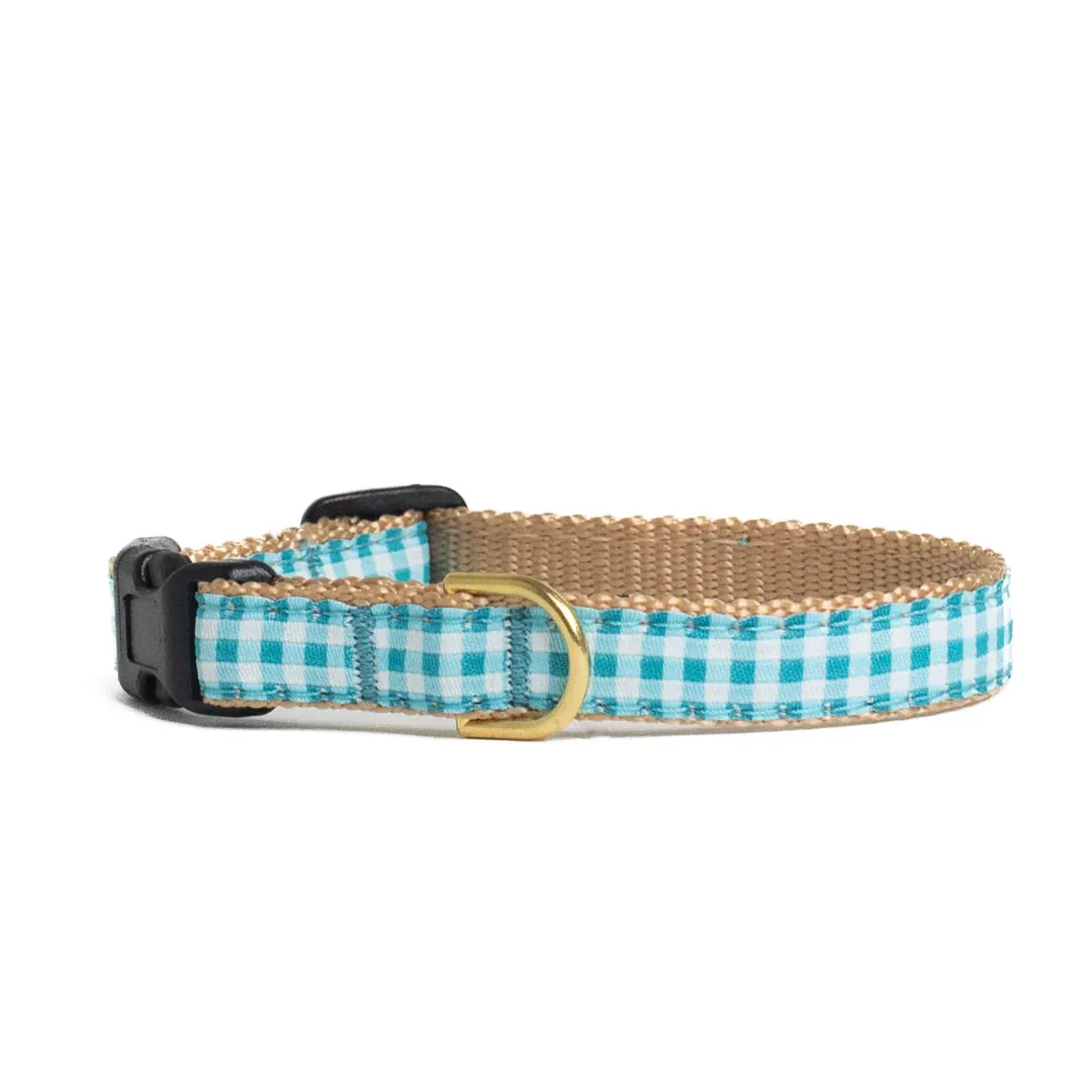 Teacup Collar | Turquoise Gingham