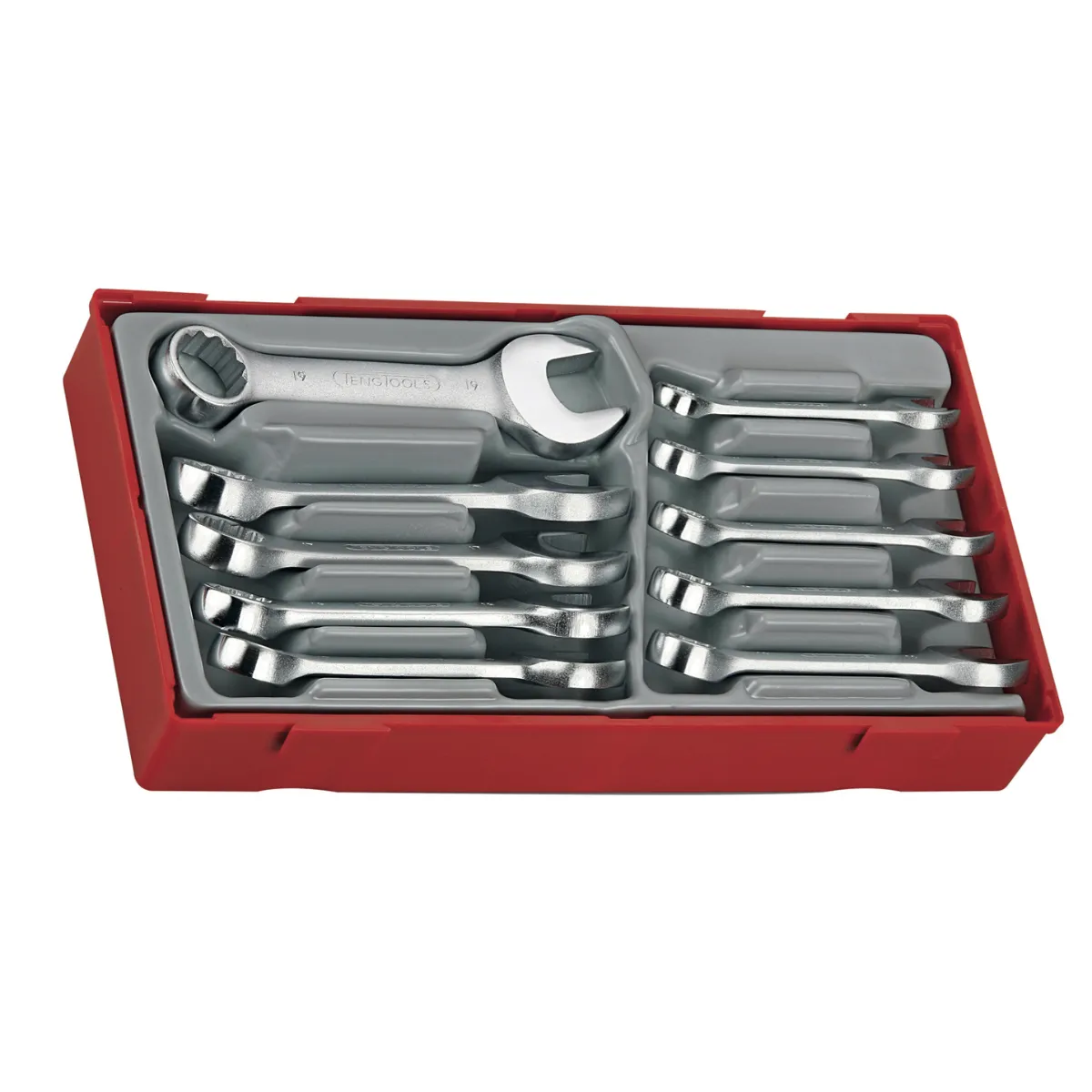 Teng Tools 10 Piece Metric Mini/Stubby Combination Wrench Set 10mm - 19mm - TT6010M