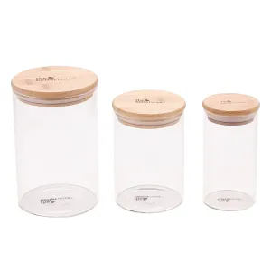 The Better Home Borosilicate Glass Jar for Kitchen Storage | Kitchen Container Set and Storage Box, Glass Containers with Lid | Air Tight Containers for Kitchen Storage | Pack of 4 (600ml)