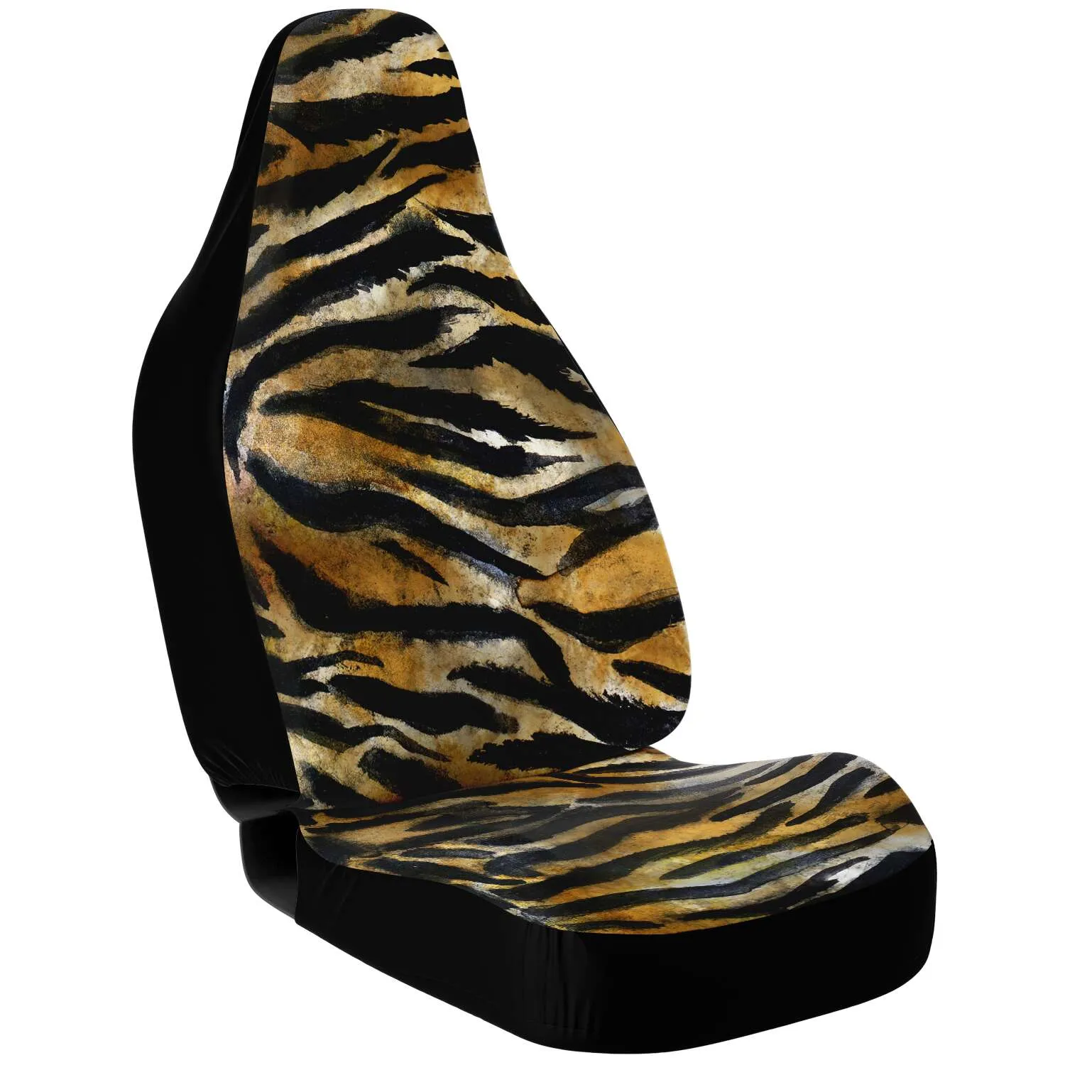 Tiger Car Seat Protector, Best Brown Wild Animal Print Designer Car Seat Protector (2 Pack)