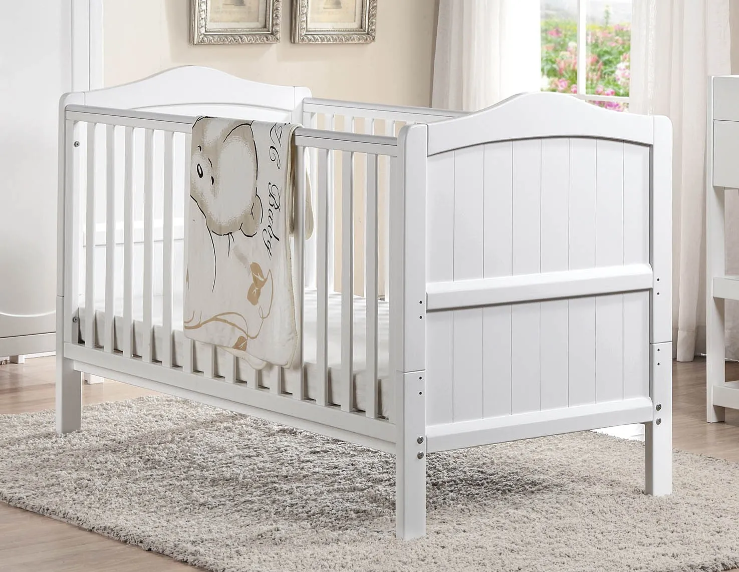 Tony Kealys Babylo exclusive Ella Deluxe - cot bed White (32mm)