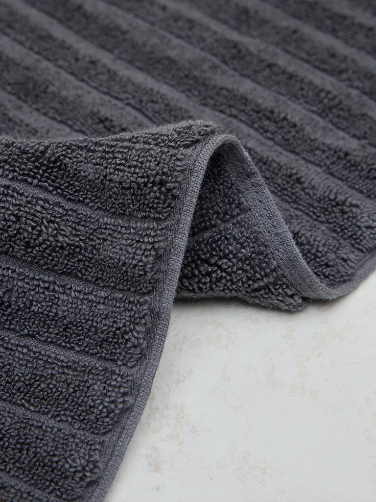 Westside Home Charcoal Self-Striped Hand Towel