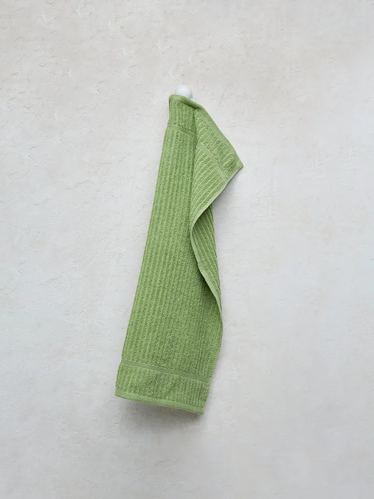 Westside Home Lime Self-Striped Hand Towel